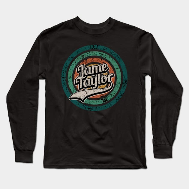 Jame Taylor // Retro Circle Crack Vintage Long Sleeve T-Shirt by People Mask